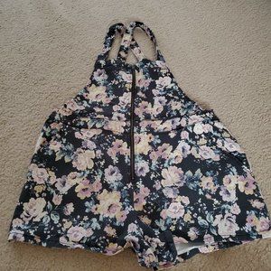 Wild Fable Denim Floral Overalls